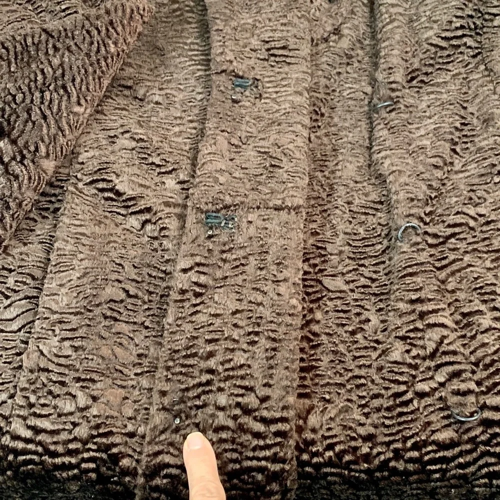 Vintage CALVIN KLEIN Coat Luxurious Crushed Velvet Victorian Retro Long M - Picture 10 of 14